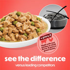 Beneful real chicken and steak flavor in gravy canned dog food pack