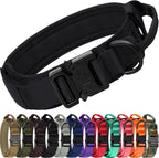 Joytale tactical dog collar large size black front view
