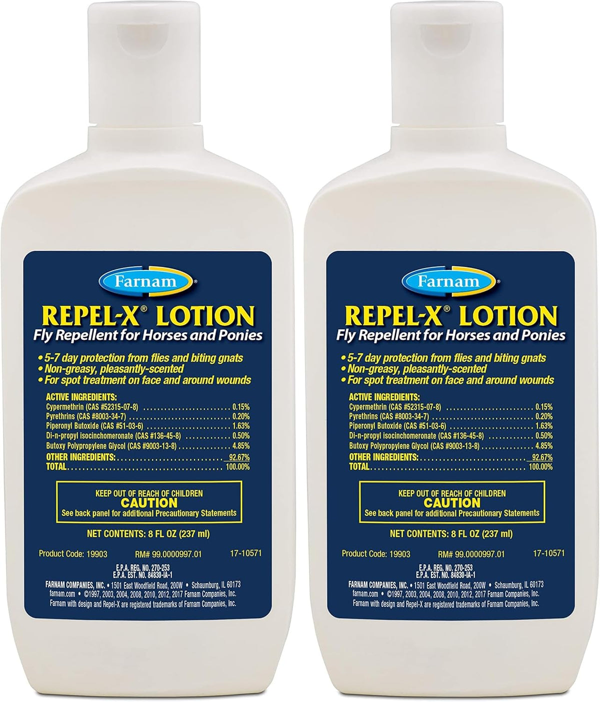 Farnam equine fly control lotion ready for application