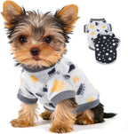 2 Pieces Dog Sweaters for Small Dogs Girl Fleece Puppy Sweater for Chihuahua Yorkie Clothes Soft Warm Dog Clothes Doggie Pet Outfit Apparel Polka dots Leopard Print, Medium - Image 9