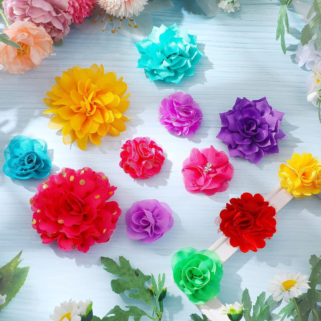 Sadnyy dog bow charms pack displaying various sizes from five to ten centimeters for cats and dogs.