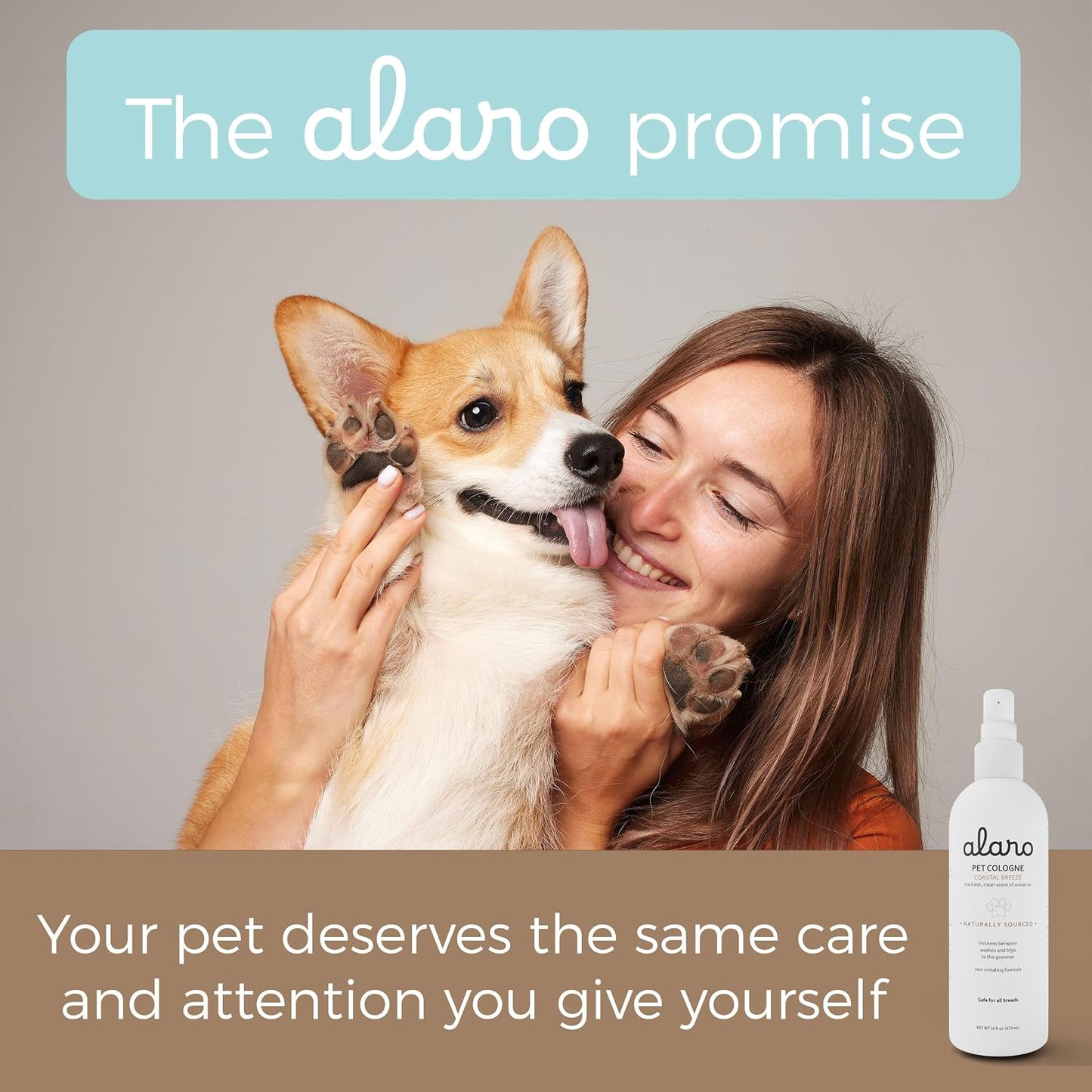 Alaro natural deodorizing pet perfume spray for dog odor control
