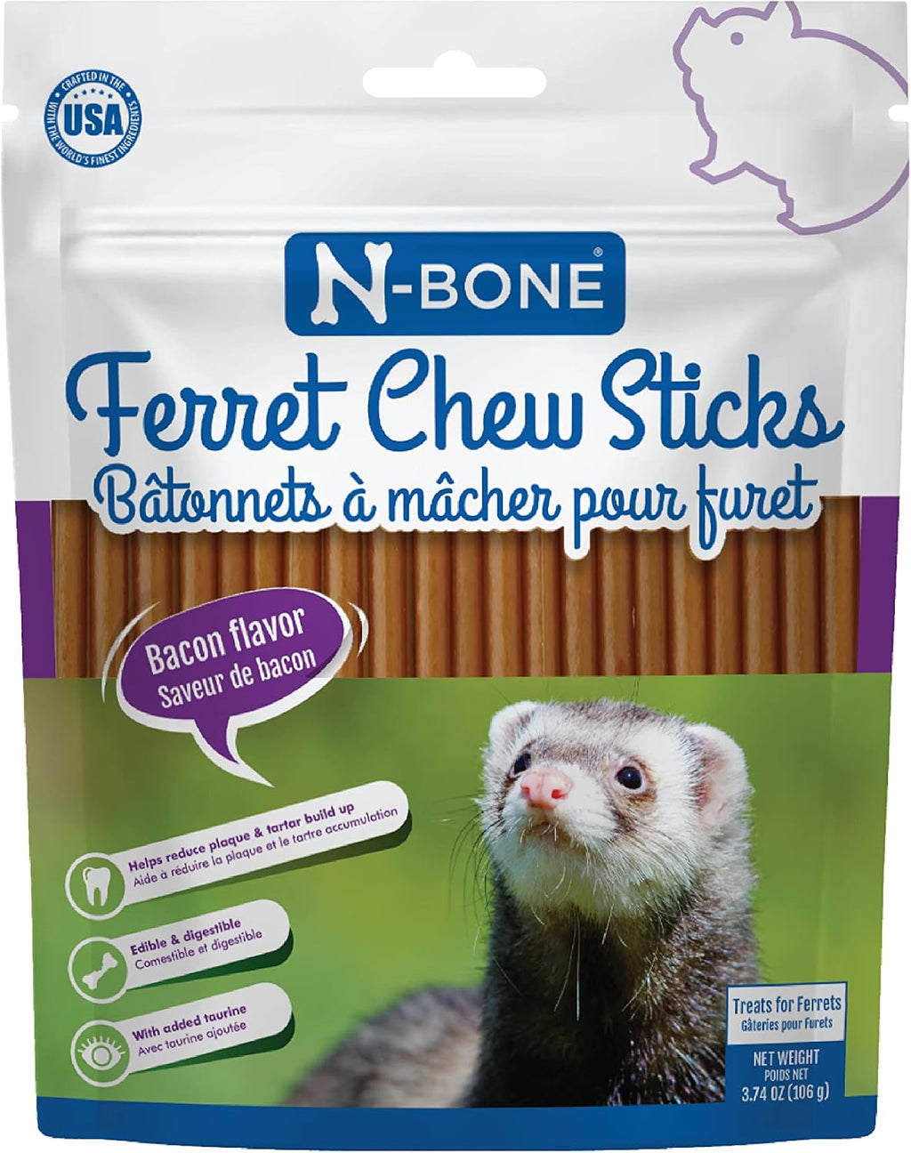 N-Bone Ferret Chew Sticks Salmon Flavor, 1.87-oz Bag - Image 15