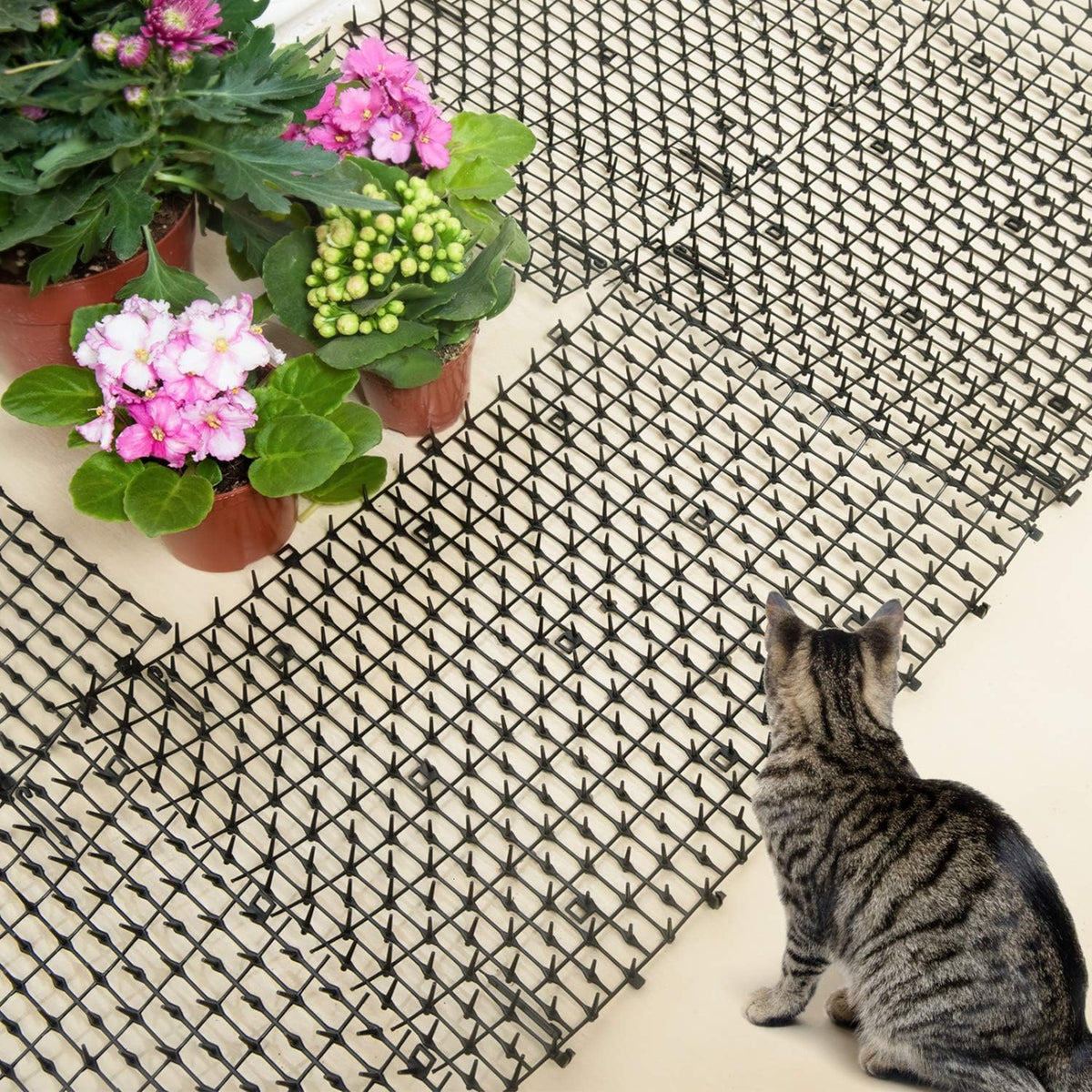 Interlocking grid design of Pomeat cat repellent mats