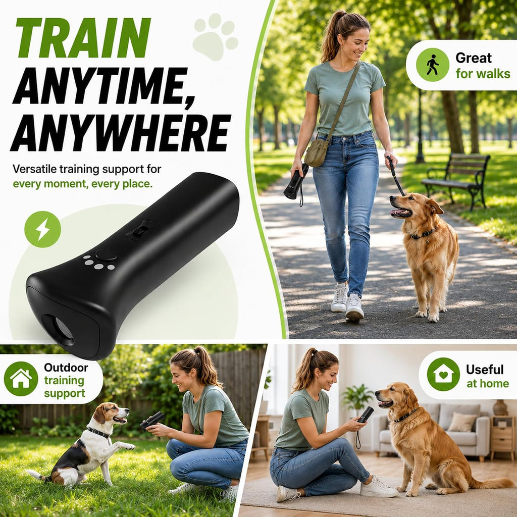 Portable bark control tool packaging contents including the USB cable accessory
