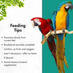 Nutritional label detail on RoudyBush 44 Ounce bird food packaging