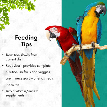 Authentic USA imported RoudyBush bird food packaging