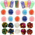 LASOCUHOO interactive cat toy pack front view showing thirty colorful toys
