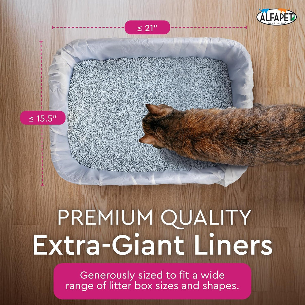 Ten count heavy duty waterproof cat pan liners unfolded