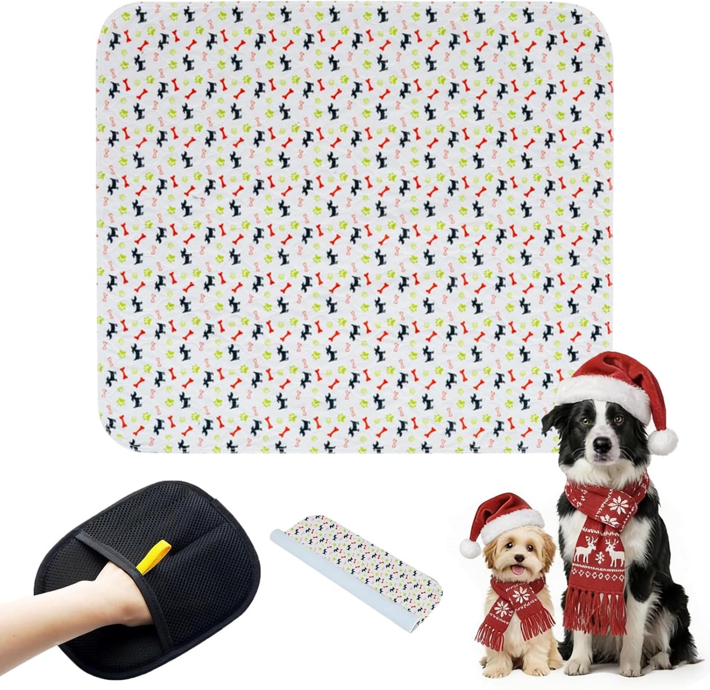 Puppy Pee Pads with Pheromones, Washable Puppy Training Pads for Dogs Reusable Puppy Potty Pads for Dogs and Cats(with Pet Hair Removal Gloves) - Image 14