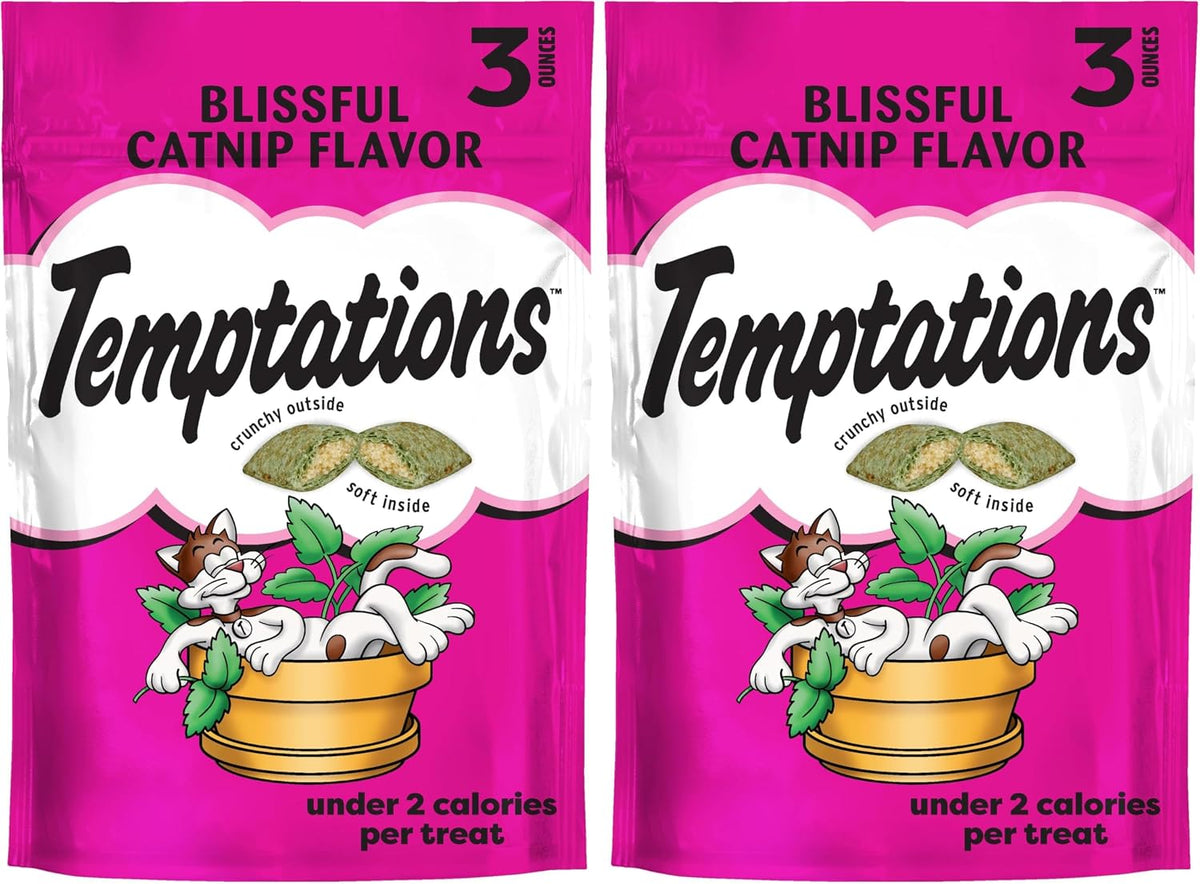 Temptations Cat Treats, Classic Crunchy and Soft Cat Treats, Blissful Catnip Flavor, Catnip Treats, 3 oz. Pouch - Image 11