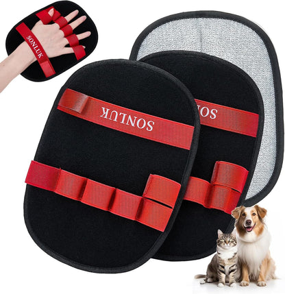 2 Pack Pet Hair Removal Glove,Upgraded 5-Finger Pet Hair Remover Glove for Dogs&Cats,Reusable Electrostatic Magic Brush Pet Hair Removal Tool for Laundry,Furniture,Carpets,Car Seats(Black) - Image 10