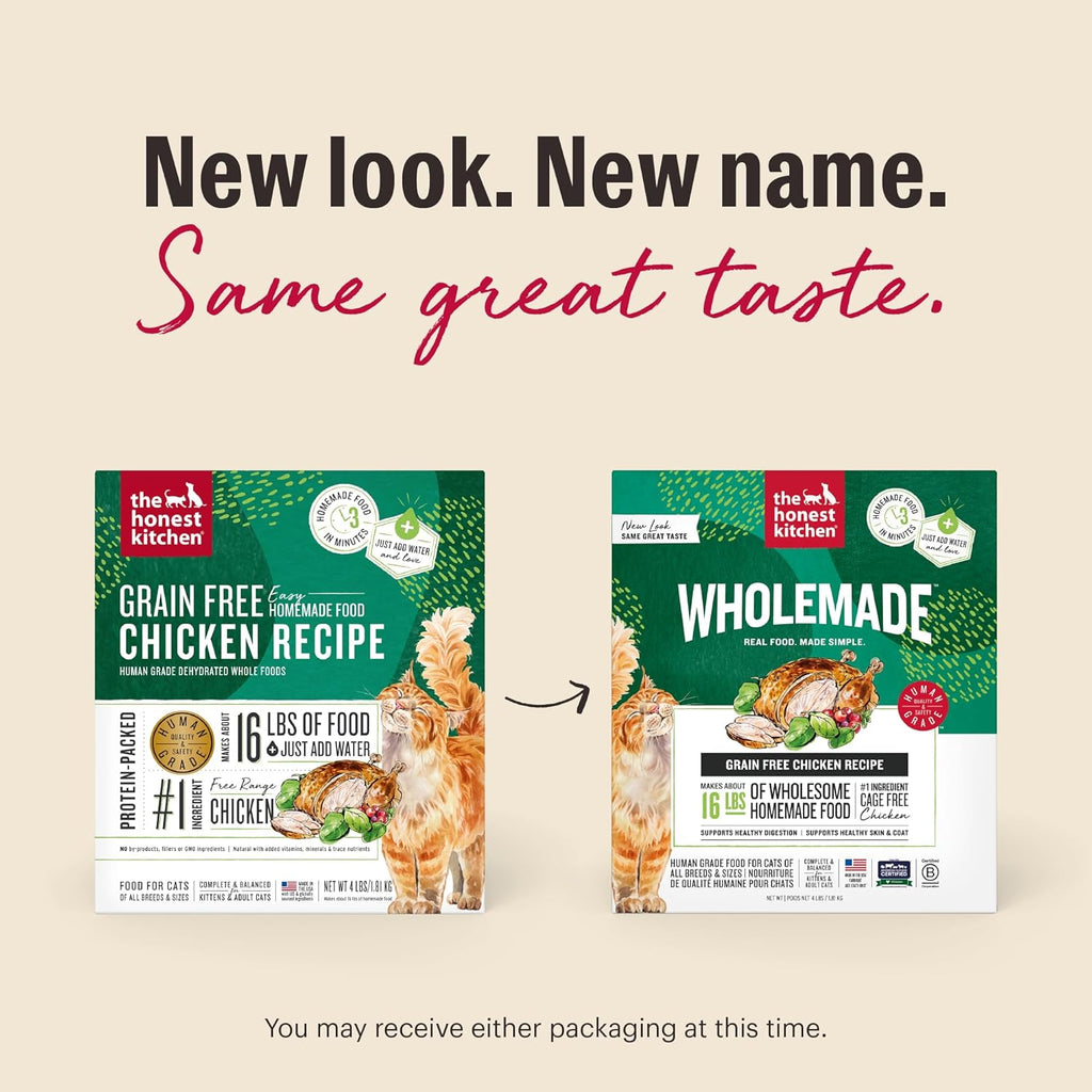 The Honest Kitchen Human Grade Dehydrated Grain Free Chicken Cat Food 4 Pound (Pack of 1) - Image 3
