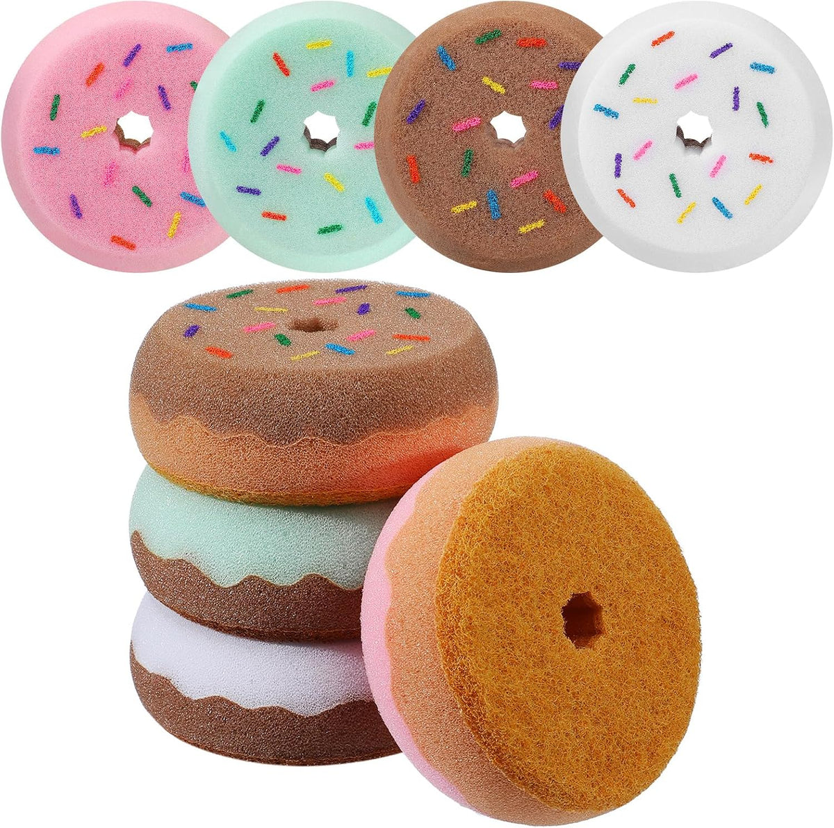 LemonRoad tack sponge donut shaped pack front view showing multiple colors