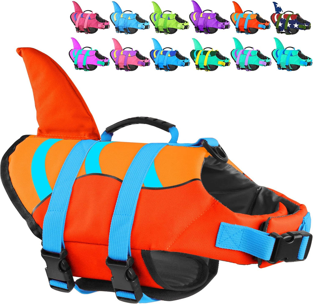 Fragralley Dog Life Jacket Shark, Dog Life Vest Adjustable Ripstop, Dog Swimming Safety Vest with Superior Buoyancy & Rescue Handle for Small Medium Large Dogs, Swim, Pool, Beach, Boating - Image 15