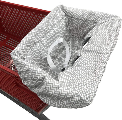 Brain Architect Child Portable Shopping Cart Cover front view over grocery trolley