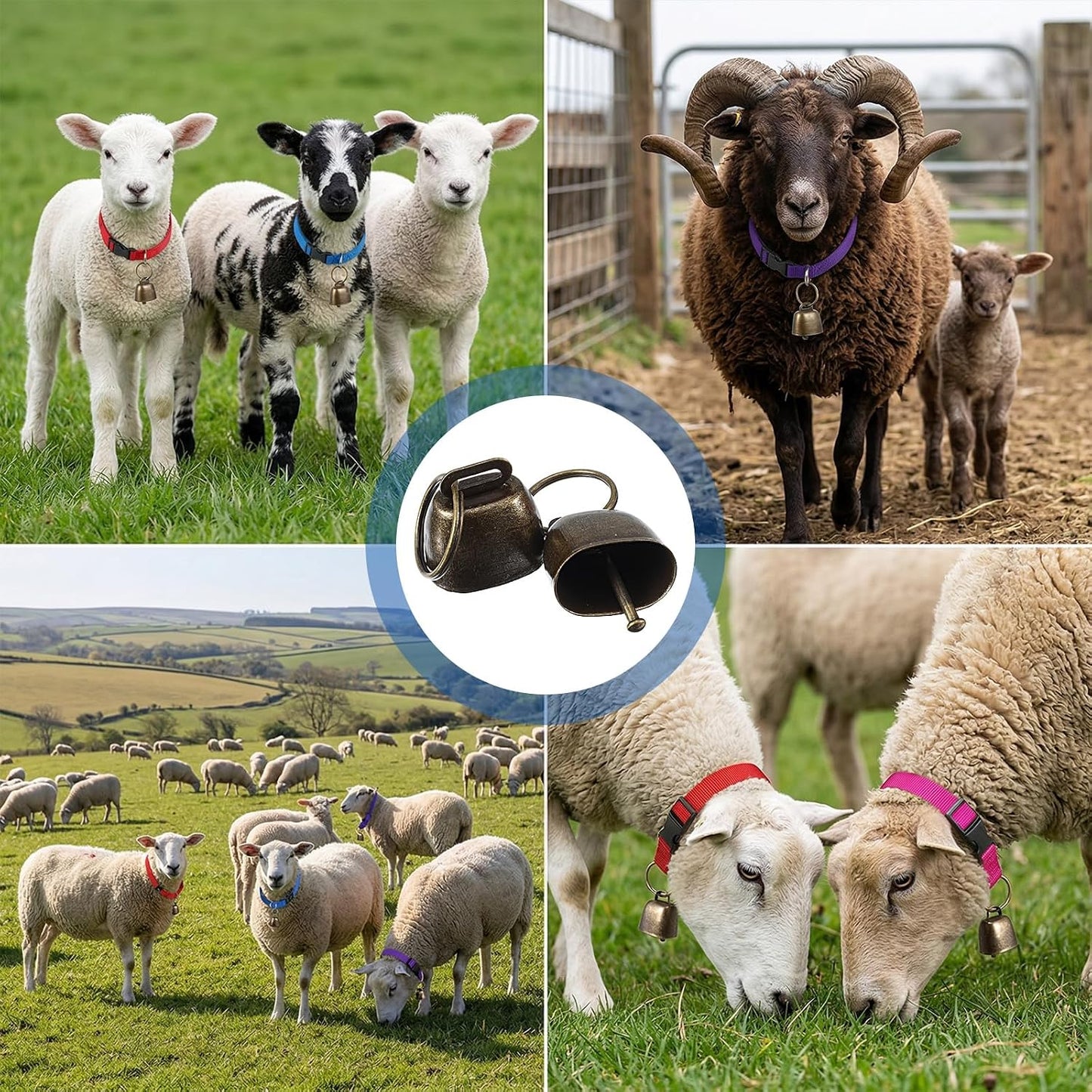 Authentic Gindoor livestock collar tracking set showing adjustable strap length features