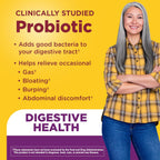 Nature Made Probiotic Prebiotic Fiber Gummies bottle side angle