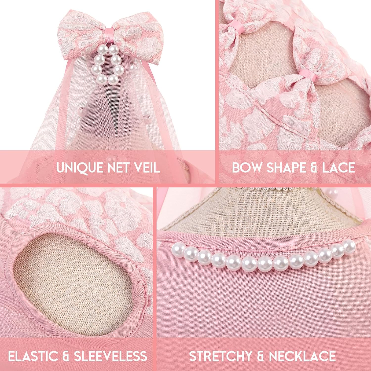 ASENKU canine formal apparel with six layer fluffy yarn tulle skirt