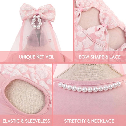 ASENKU canine formal apparel with six layer fluffy yarn tulle skirt