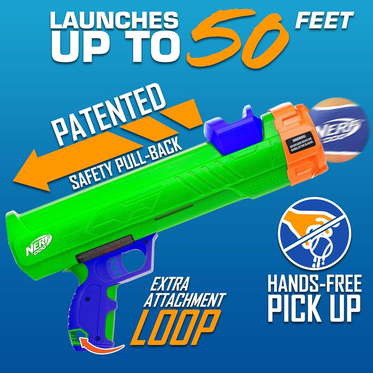 Nerf Dog launcher side profile showing trigger mechanism