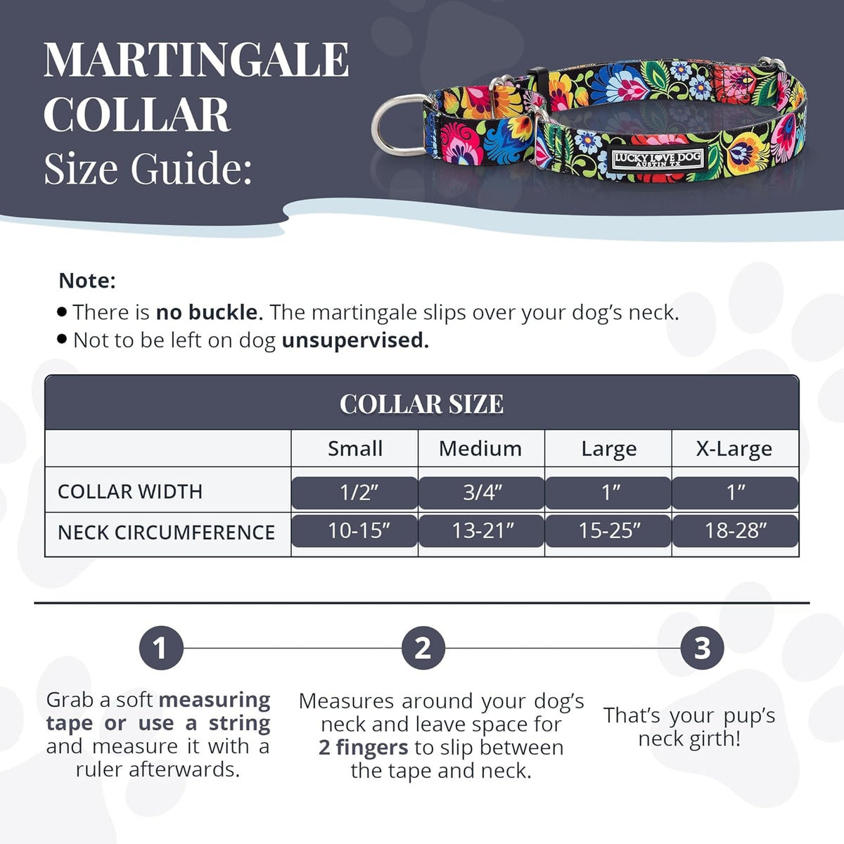 High density polyester webbing martingale dog collar with weatherproof steel D ring.