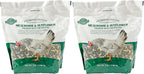 Pecking Order chicken treat bag placed on a farm setting background