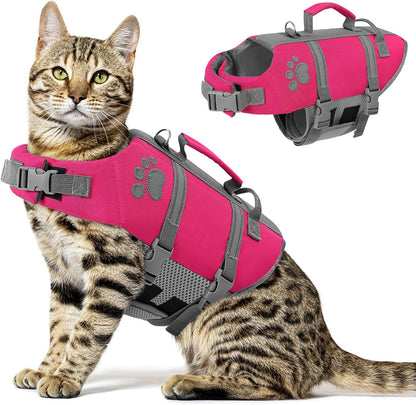 Queenmore Small Dog Life Jacket, Ripston Dog Life Vest, Small Doggie Life Vest for Swimming, Safety Puppy Swimming Vest with Handle, Puppy Preserver for Boating, Pet Lifesaver for Water Pool - Image 14
