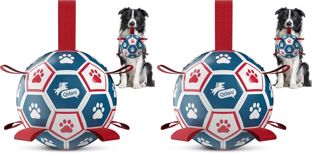 QDAN Dog Balls, World Cup Soccer Ball with Straps, Durable Herding Balls for Small Medium Pet, Puppy Birthday Gifts, Dog Water Toy, Pet Toys Puppy Ball (6 Inch) - Image 15