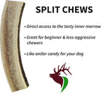 Authentic Elkhorn Premium Chews packaging for the single pack extra large split dog chew toy