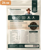 Lone Wolf Ranch Pets Power Foods Complete 24 Ounce bag detailing gut health ingredients