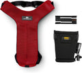 Sleepypod Clickit Sport Plus dog harness front view in strawberry red