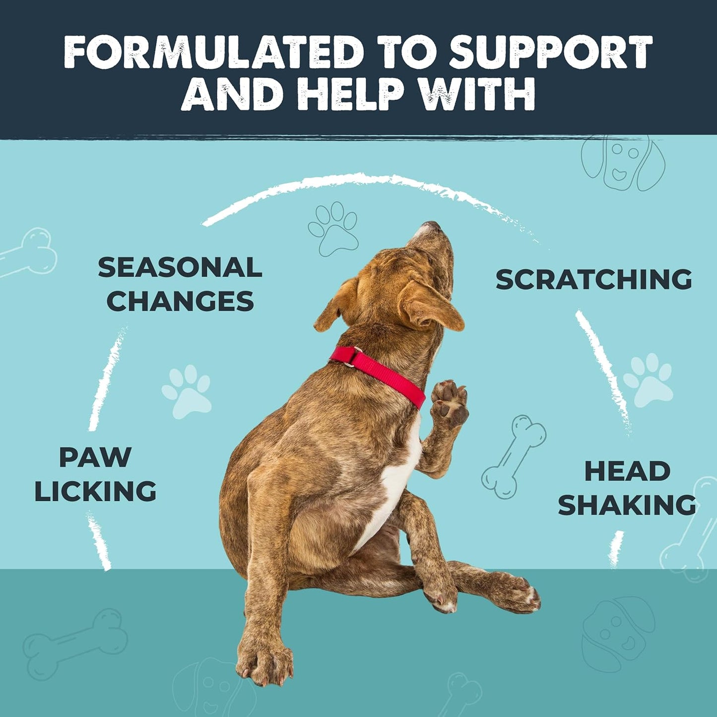 Mighty Paw skin and coat supplement for seasonal pet allergies