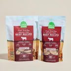 USA imported Open Farm grass fed beef recipe dog food packaging layout
