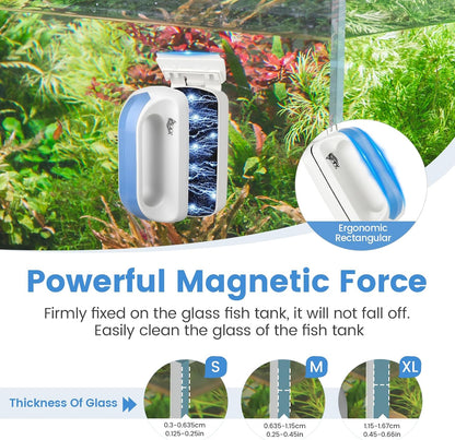Detachable plastic scraper blades for small fish tanks