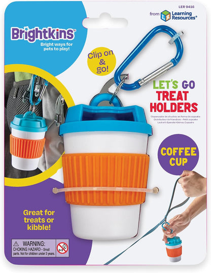 Brightkins twist-shut lid dog treat holder for messy crumbs prevention
