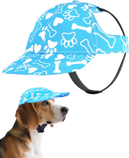 PET SHOW Dog Baseball Cap Camouflage Dog Visors for Large Dogs Pet Sun Hats with Ear Holes Adjustable Buckle Summer Boy Girl Puppy Hat - Green/L - Image 9