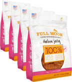 Full Moon branding on natural chicken jerky dog treat bag