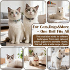 Package overview of six anti lost training bells perfect for multiple household pets