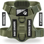 Red no pull pet vest with reflective trim for night safety