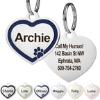 GoTags Stainless Steel Pet ID Bone Round and Heart Shaped Tags with Enamel Paw Design, Personalized Dog and Cat Tags, up to 5 Lines of Custom Text, Engraved on Both Sides (Sage, Regular Bone) - Image 15