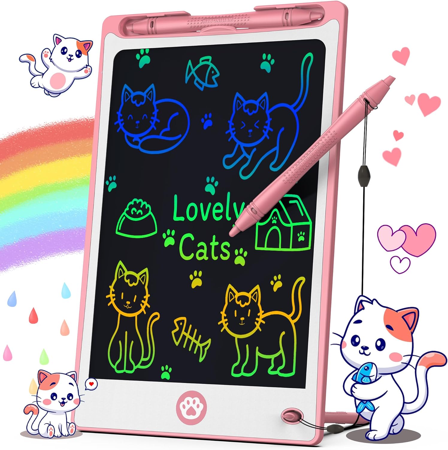 Hockvill 8.8 inch LCD writing tablet front view for kids