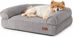 FUKUMARU Dog Couch Bed, Corduroy Cozy Cat Bed for Indoor Cats with Washable Cover, 28in Waterproof Orthopedic Dog Beds Sofa for Small Dogs and Large Cats, Cute Warm Cotton Pet Sofa, Green - Image 15