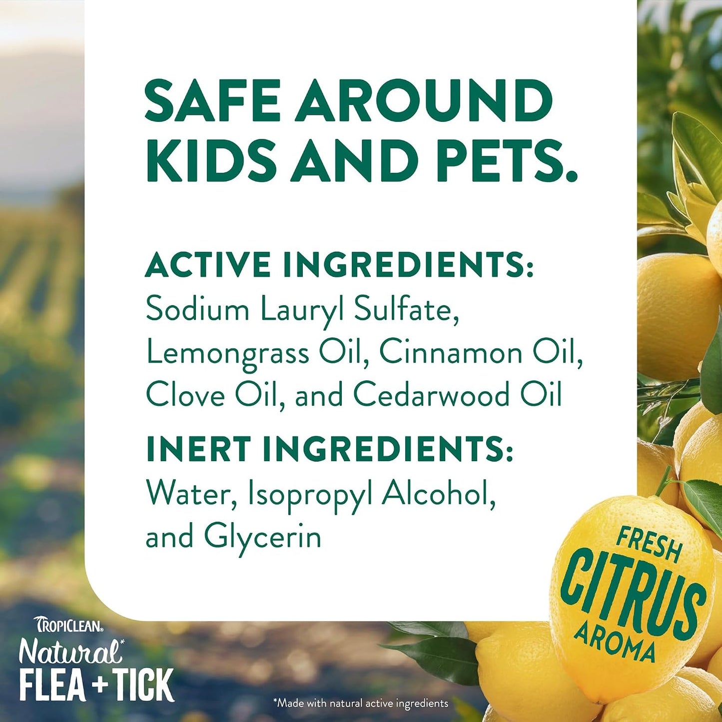 TropiClean Natural Maximum Strength Flea and Tick Spray for Dogs and Home, 32oz - Image 2