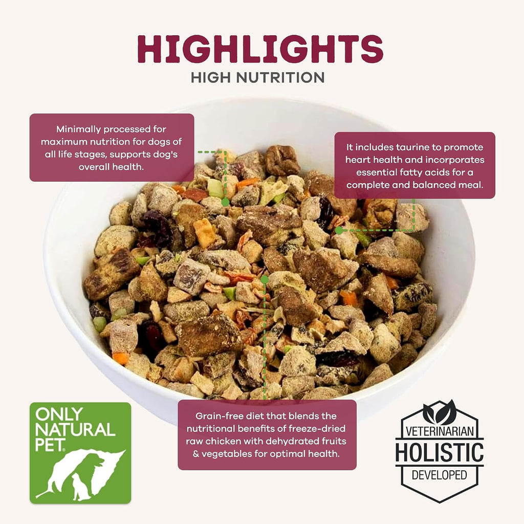 Only Natural Pet - EasyRaw Dehydrated Raw Dog Food Formula, Contains Real Wholesome Nutrition, Low Glycemic, Paleo Friendly, Non-GMO - Chicken & Sweet Potato Flavor - 2 lb Bag (Makes 10 lbs)-C2 - Image 3