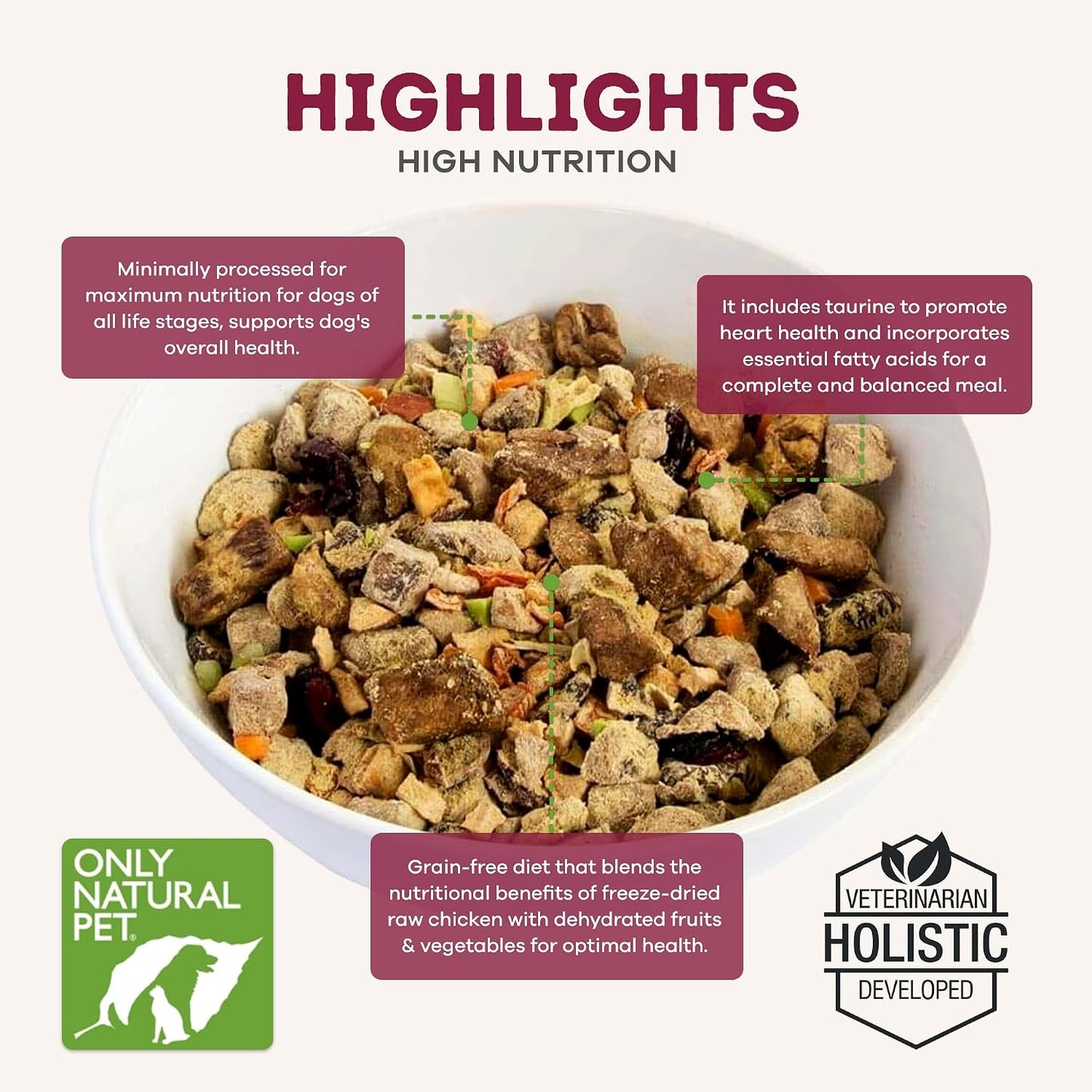 Only Natural Pet - EasyRaw Dehydrated Raw Dog Food Formula, Contains Real Wholesome Nutrition, Low Glycemic, Paleo Friendly, Non-GMO - Chicken & Sweet Potato Flavor - 2 lb Bag (Makes 10 lbs)-C2 - Image 3