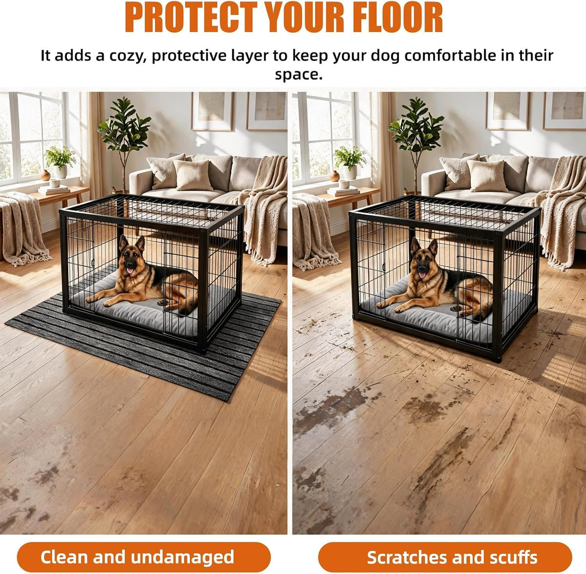 Aethycovi absorbent pet floor mat folded for storage