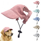 Symphonyw Pink Dog Baseball Cap front view with ear holes