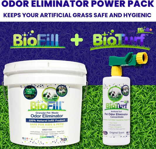 BioTurf BioS+ thirty two ounce enzyme cleaner concentrate bottle with hose attachment.