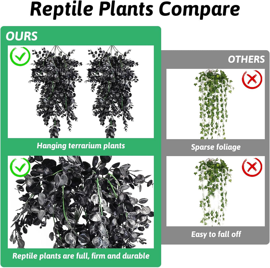Hamiledyi terrarium habitat decorations arranged for reptile tanks